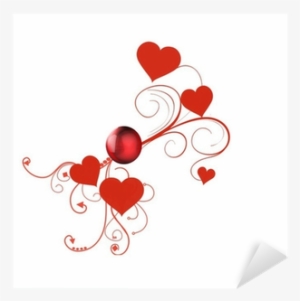 Vinilo Pixerstick Antecedentes Corazones Rojos • Pixers® - Elegance #4189225
