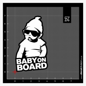 Baby On Board Sticker - Old English Number 6 #4189308