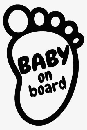 Sticker Bebe A Bord Empreinte Ambiance Sticker Baby - Bebe On Board Png #4189416