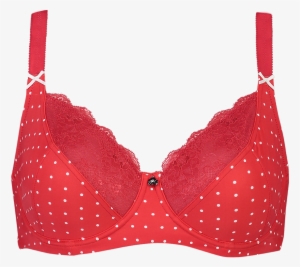 Red With White Spots Bra #4190157