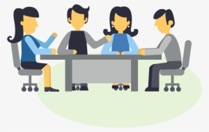 A Group Of People Sitting Around A Table - Sitting #4190163