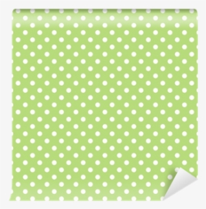 Seamless Vector Pattern With Polka Dots On Green Background - Scarves & Shawls #4190364