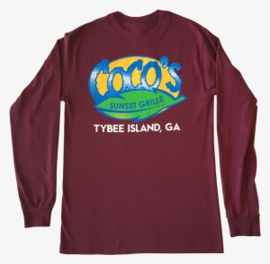 Logo Tshirt Ls Maroon Back #4190512