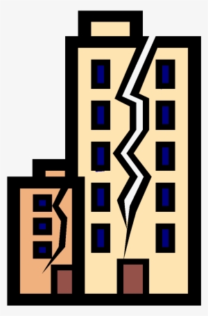 Building Earthquake Free On Dumielauxepices Net - Broken Building Clip Art #4191270