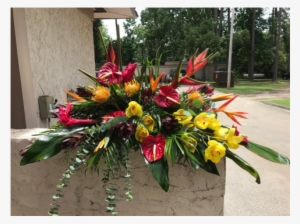 Tropical Casket Cover - Bouquet #4191723 Tropical Casket Cover - Bouquet #4191723