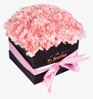 Black Box Of Pink Carnations - Carnation Flowers In A Box #4191928