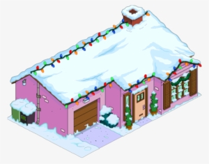 Christmas Pink House Menu - The Simpsons #4192552