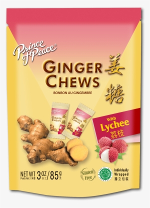 Prince Of Peace Ginger Candy With Lychee, 3 Oz - Ginger Chews With Lychee #4192847