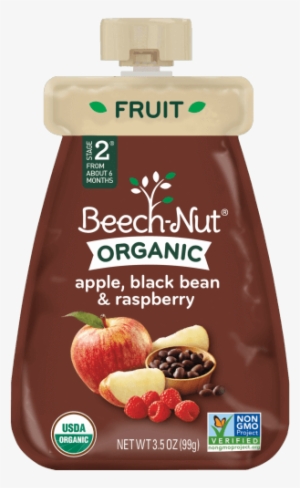 Organic Apple, Black Bean & Raspberry Pouch - Beech Nut Organic Pouch #4193952