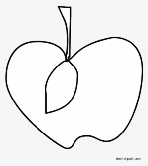 Black And White Apple Clip Art Free - Clip Art #4194089