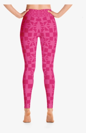 Pink Square Triangle Pattern Yoga Leggings - Dunkelelfen Skala Mail Rüstung Kostüm Yoga Leggings #4194111