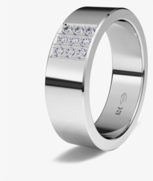 Modelo 1320 Anillo De Compromiso De Oro Blanco 18k - Anillos Anchos Oro Blanco Con Brillantes #4194447