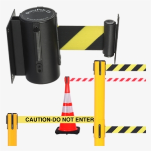 High Visibilty Stanchions - Retractable Barrier Yellow & Black #4195405