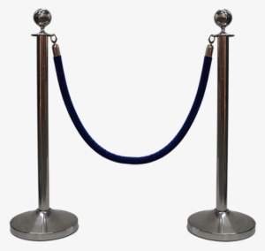 Rope And Post Hire Blue - Black Rope And Post #4195563