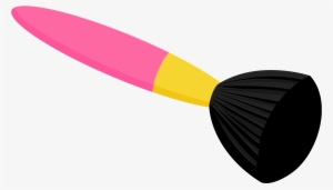 Spa Party Clip Art Download - Make Up Brush Clipart Png #4195996