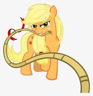 Godoffury, Loose Hair, Mouth Hold, Rope, Safe, Serious - Applejack Using Her Rope #4196389