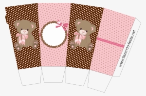 Kit Festa Marrom E Rosa Caixa De Pipoca - Popcorn-box #4196417