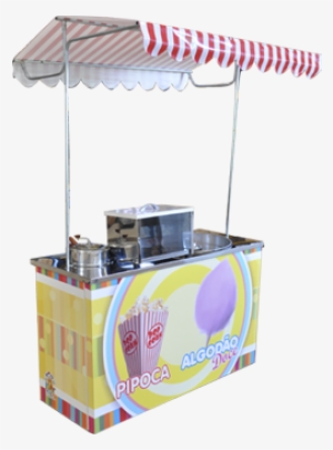 Barraca Algodão Doce E Pipoca - Algodao Doce Carrinho Png #4196538