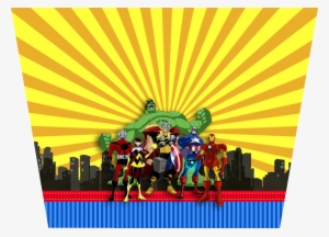 Balde De Pipoca Os Vingadores - Rotulo De Balde De Pipoca Dos Vingadores #4196829