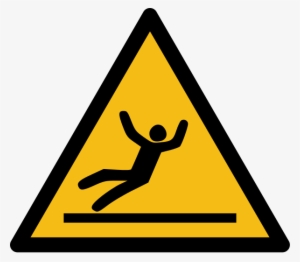 How To Avoid The Dangers Of Falling - Figure Slipping In Warning Triangle Sign #4197476