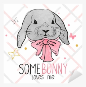 Cute Watercolor Bunny - Design #4197588