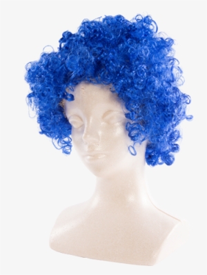 Blue Curly Party Wig - Blue - Free Transparent PNG Download - PNGkey