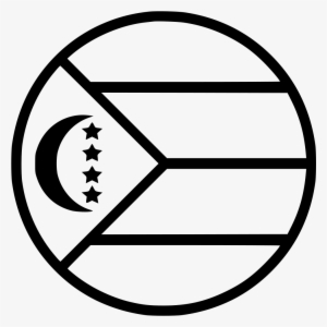 Country Flag Comoros - Philippines Flag Black And White #4198794