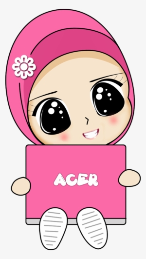 Fizgraphic Design & Printing - Cute Hijab Cartoon Lady #4198985