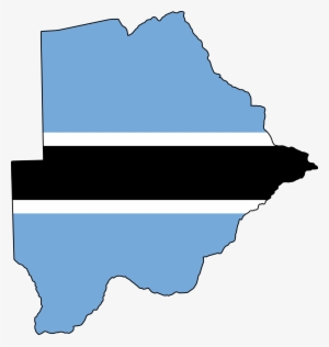 Botswana Flag Map - Botswana Map And Flag #4199044