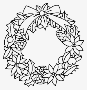 Christmas Wreath Colouring Pages #4199162