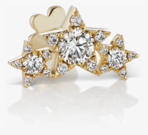 Diamond Star Garland Threaded Stud Image - Engagement Ring #4199922