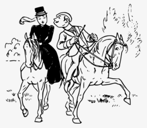 How To Set Use Couple Riding Horses Clipart #420113