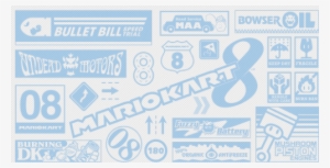 Tileable Loading Screen Background From Mario Kart - Mario Kart All-over Design Bi-fold Wallet #420238