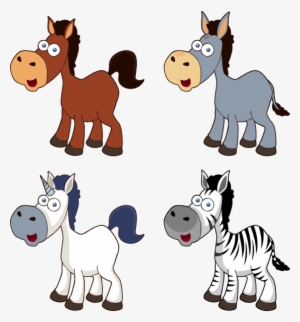 How To Set Use Cartoon Horses Svg Vector #420424