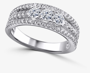 Broad Diamond Engagement Ring - Pre-engagement Ring #420464