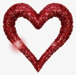 Glitter Red - Red Glitter Heart Png #420835