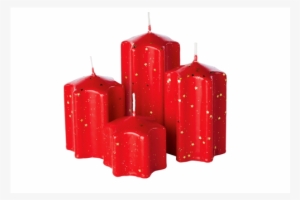 Candles, Red Glitter Stars - Skyline #420954