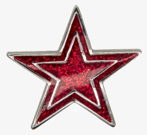 Star Pin, Red Glitter - Dallas #421376