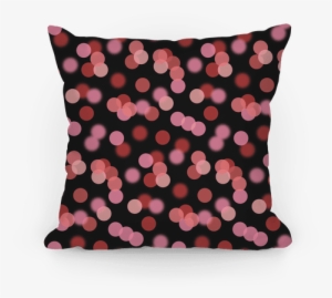 Red Glitter Bokeh Pattern Pillow - Pillow #421551