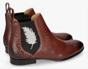 Ankle Boots Sally 83 Plum Elastic Glitter - Chelsea Boot #422226