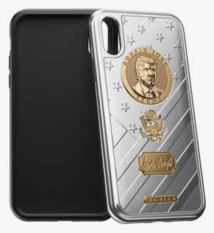 Caviar Iphone X Golden Case With Donald Trump Portrait - Iphone X #422612