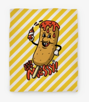 Let's Get Messy Corndog Blanket Blanket - Cartoon #425503