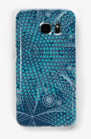 Abstract Snowflakes On Navy Blue Background By Martist86 - Abstrakte Stammes- Schneeflocke Browns Mit Kissen #425644