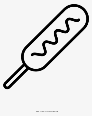Corn Dog Coloring Page - Corn Dog Para Colorear #425709