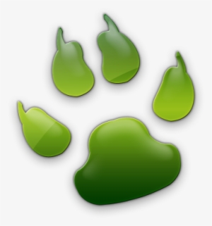013096 Green Jelly Icon Animals Animal Dog Print - Green Dog Paw Print #426094