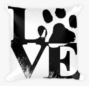 Love Paw Print Pillow - Puppy Paw Prints Png #426388