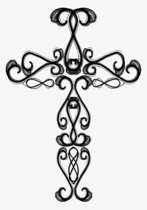 Transparent Cross Fancy - Cross Drawing Png #426612