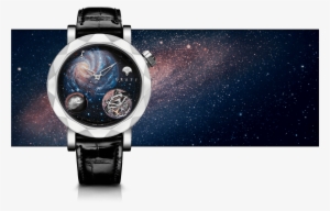 A Graff Men's Gyrograff Universe Watch With Galaxy - Galaxy Background Gold Watch #426665