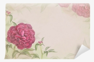 Watercolor Background With Illustration Of Peony Flower - Peony #426835