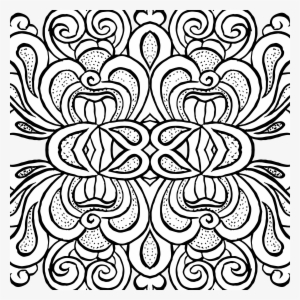 Graphic Free Download Clipart Pattern Big Image Png - Psychedelic Pattern Black And White #427315